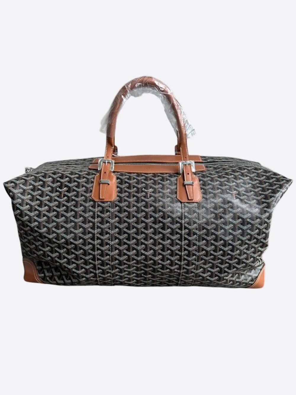 Goyard Black & Brown Bowling 55 Duffel Bag